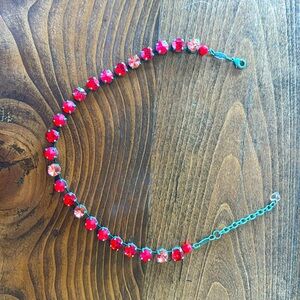 Sabika red crystal necklace